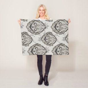 Halloween Black Lace Spiderweb Blanket & Pillow –