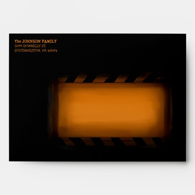 Halloween Black & Orange Happy Halloween Envelope (Front)