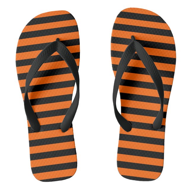 Halloween Black & Orange Jandals (Footbed)