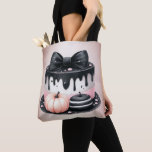 Halloween Black Pink Cake Treat Spooky Tote Bag<br><div class="desc">Halloween Black Pink Cake Treat Spooky Tote Bag. Unique,  beautiful,  stylish design. Easy to be personalised. Font style,  size,  and colours can be changed. Matching items are available.</div>