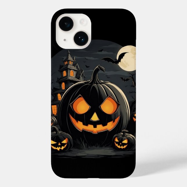 Halloween black pumpkin iPhone / iPad cases (Back)