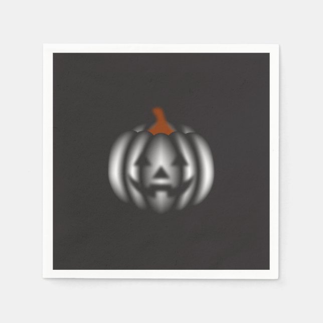 Halloween black pumpkin  napkin (Front)