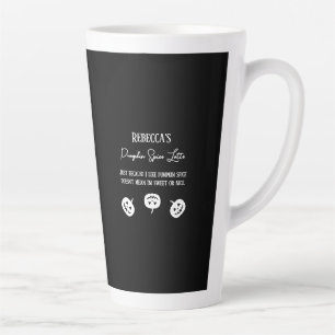 Halloween Black Pumpkin Spice Sweet or Nice Latte Mug