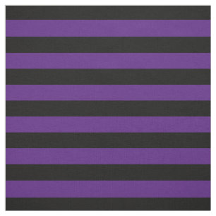 Halloween Black Purple Stripes Pattern Modern Chic Fabric