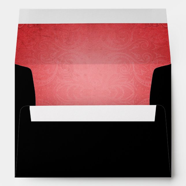 Halloween Black Red Orange Wedding Envelope (Back (Bottom))