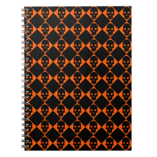 Halloween Black Skull Notebook