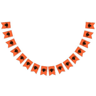 Halloween Black Spider Bunting Flags