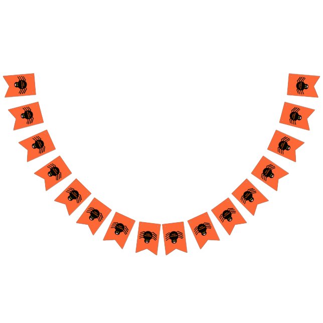 Halloween Black Spider Bunting Flags (All)