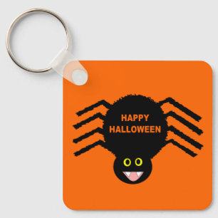 Halloween Black Spider Custom Key Ring