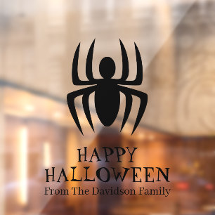 Halloween black spider custom text decoration