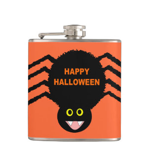 Halloween Black Spider Flask