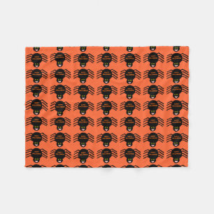 Halloween Black Spider Fleece Blanket