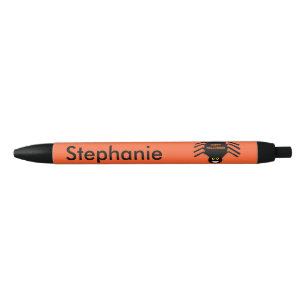 Halloween Black Spider Personalised Pen