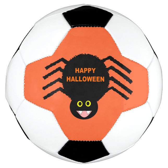 Halloween Black Spider Soccer Ball (Front)