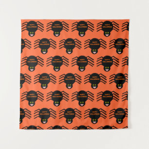 Halloween Black Spider Tapestry
