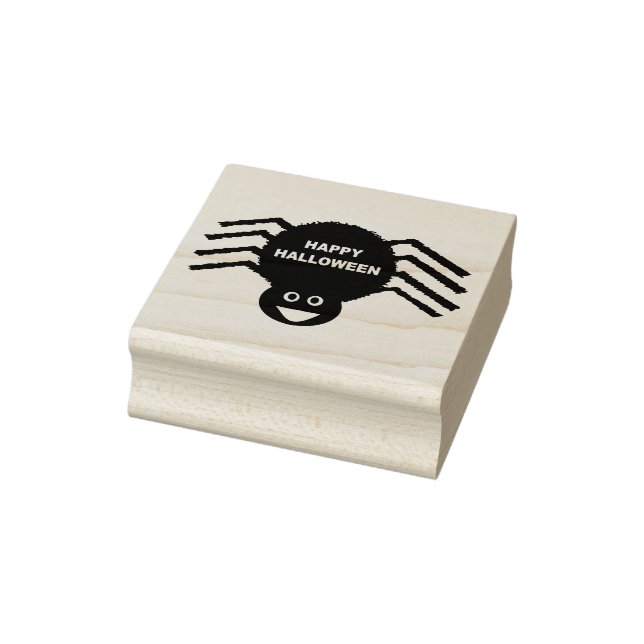 Halloween Black Spider Wood Art Stamp (Stamp)