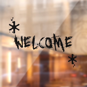 Halloween black welcome custom text scary 