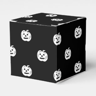 Halloween black white jack o lantern pattern cute favour box