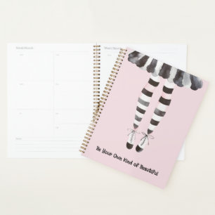 Halloween Black White Pink Legs Stockings Girl Planner