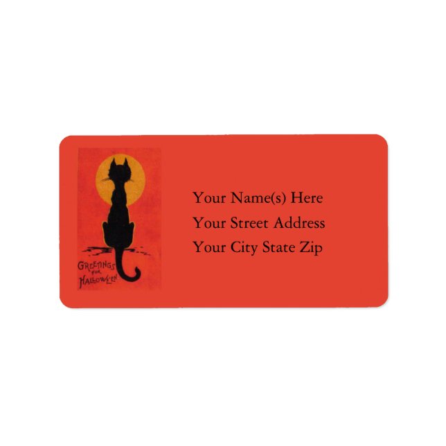 Halloween Blackest of Cats Vintage Label (Front)