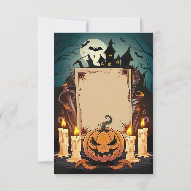 Halloween Blank Invitation Card (Front)