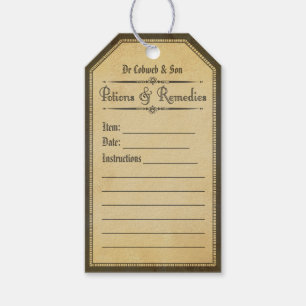 Halloween blank vintage apothecary tags