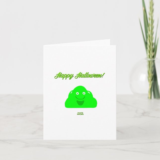 Halloween Blob Vertical Greeting Card (Front)