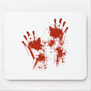 Halloween Blood Hands Costume Zombie Outfit Mouse Pad