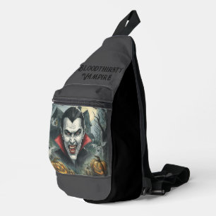 Halloween, Bloodthirsty Vampire, Scary Spooky  Sling Bag