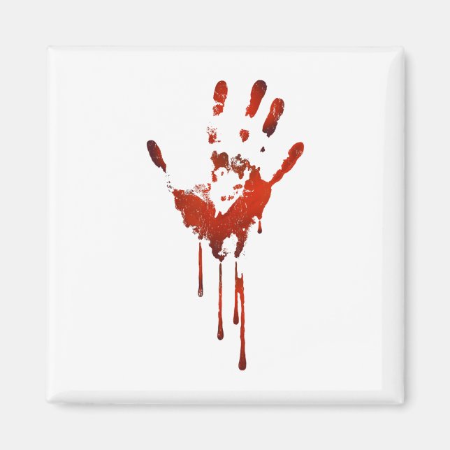 Halloween Bloody Hand Print Costume Zombie Outfit  Magnet (Front)