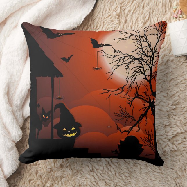 Halloween Bloody Moonlight Nightmare Cushion (Blanket)