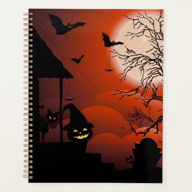 Halloween Bloody Moonlight Nightmare Planner (Front)