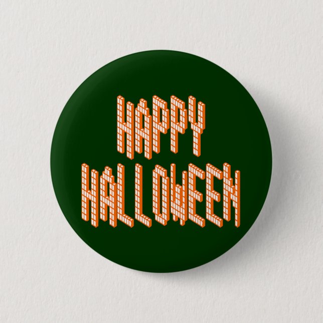 Halloween Blox Text 6 Cm Round Badge (Front)