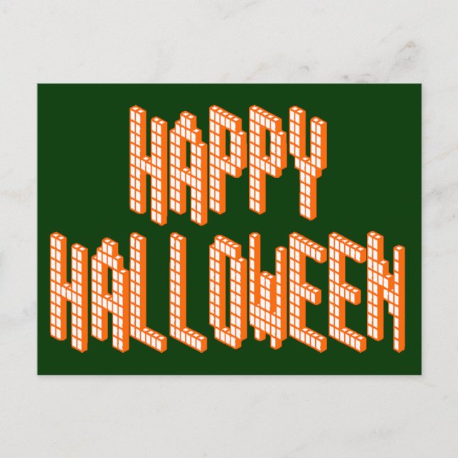 Halloween Blox Text Postcard (Front)