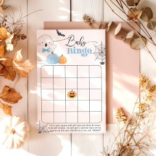 Halloween Blue Boo baby shower bingo game