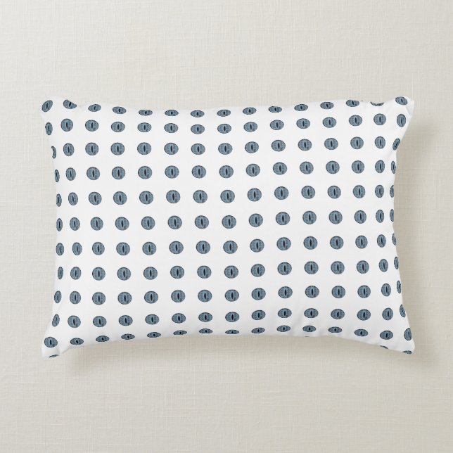 Halloween Blue Polka Dot Eyes Decorative Cushion (Front)