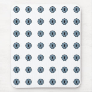 Halloween Blue Polka Dot Eyes Mouse Pad