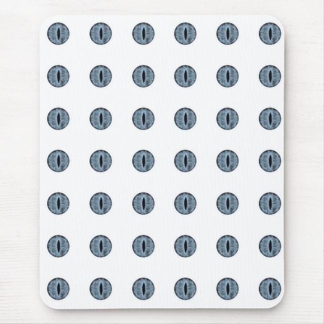 Halloween Blue Polka Dot Eyes Mouse Pad (Front)