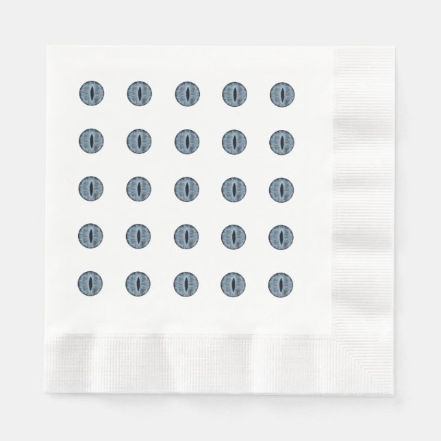 Halloween Blue Polka Dot Eyes Napkin (Front)