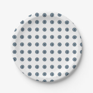 Halloween Blue Polka Dot Eyes Paper Plate
