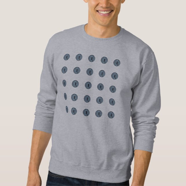 Halloween Blue Polka Dot Eyes Sweatshirt (Front)
