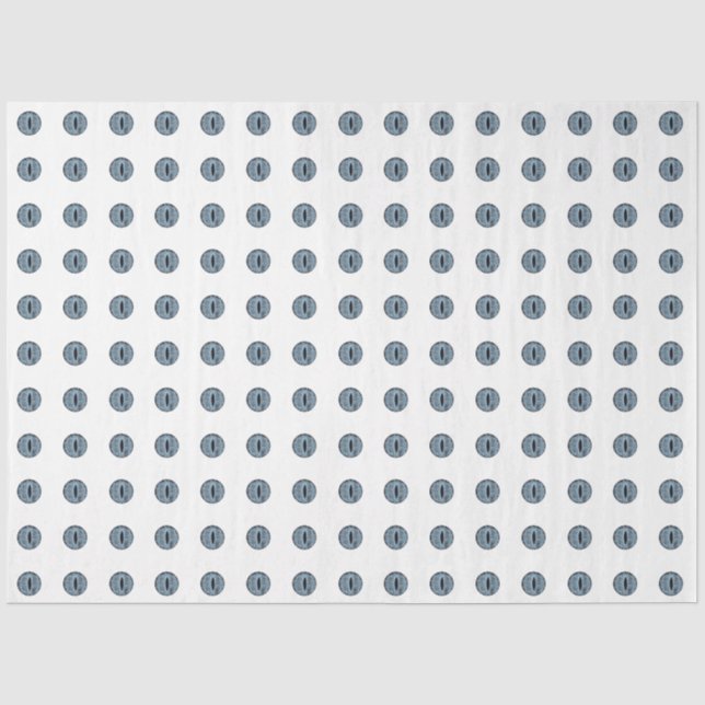 Halloween Blue Polka Dot Eyes Tissue Paper (Front)