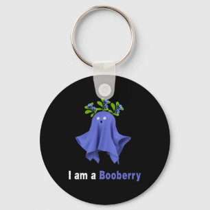Halloween Blueberry Costume Ghost Funny Blueberry  Key Ring