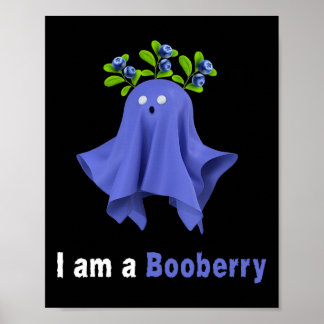 Halloween Blueberry Costume Ghost Funny Blueberry  Poster
