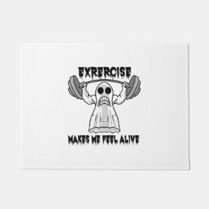 Halloween Bodybuilder Gym Fitness - Ghost Workout Doormat