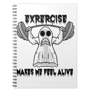 Halloween Bodybuilder Gym Fitness - Ghost Workout Notebook