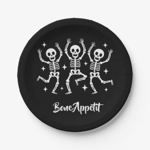 Halloween Bone Appetit Paper Plate