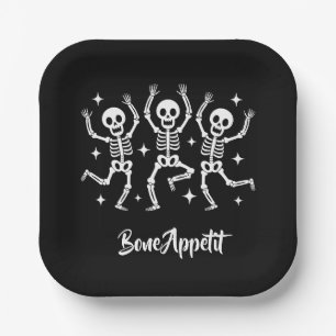 Halloween Bone Appetit Paper Plate