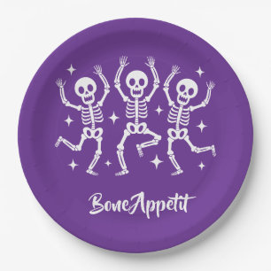 Halloween Bone Appetit Paper Plate