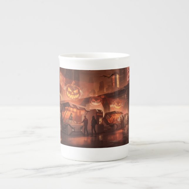 Halloween Bone China Mug (Front)